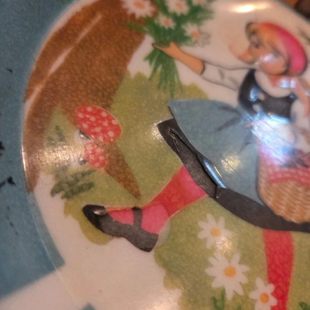 Vintage Ornamin 362 Melamine Bowl Little Red Riding Hood Fairy Tale 6.5